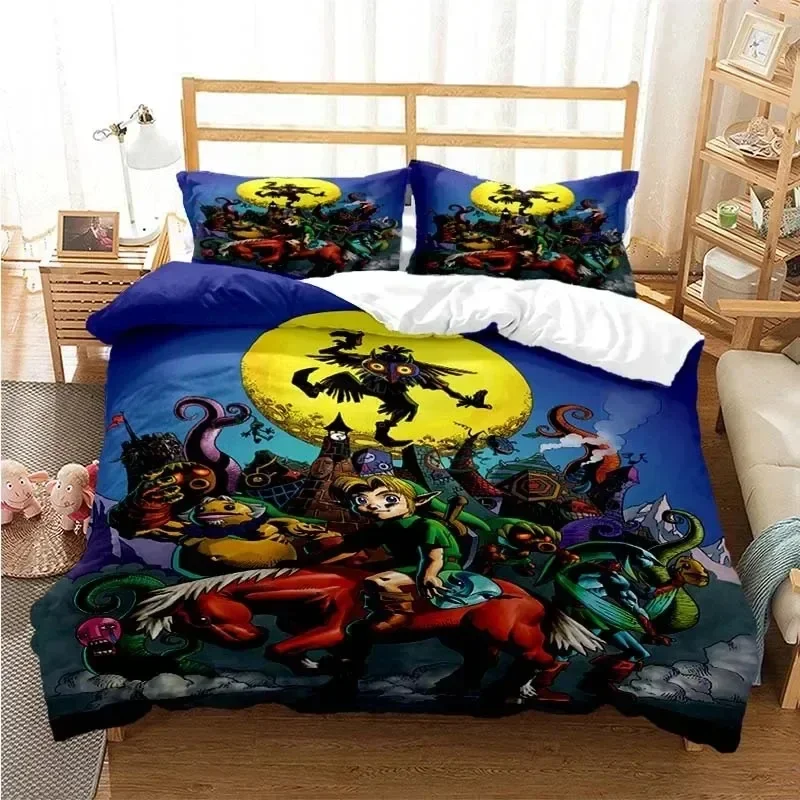 Cartoon Zeldas Series Bedding Set Duvet Cover Bed Set Quilt Cover Pillowcase Comforter king Queen Size Boys Adult Bedding Set