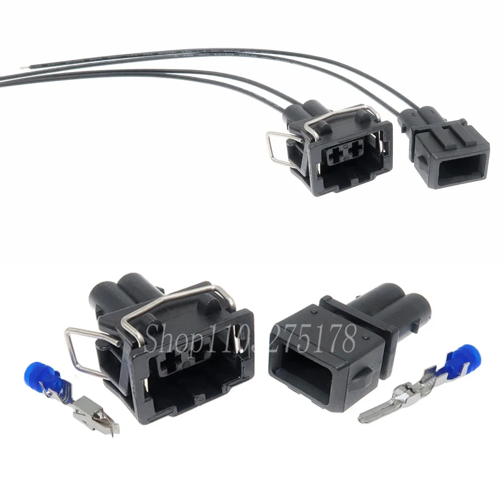 Image of 1 Set 2-Pin 357972752 357972762 Auto-Injektor Zündspulen-Kabelstecker 357 972 752 Auto-Nebelscheinwerfer-Kabelstecker 357 972 762