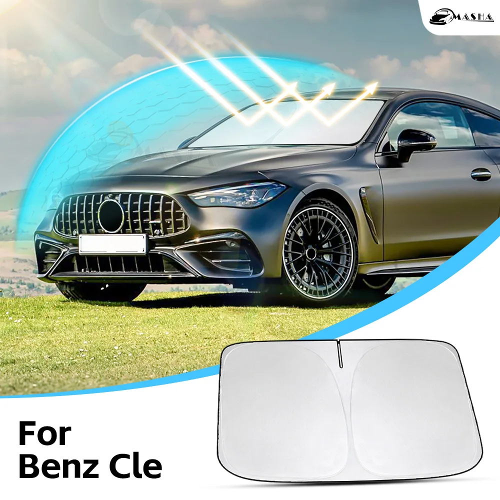 

Солнцезащитный экран на лобовое стекло для Mercedes-Benz CLE 260 300 2024 2025: Отражающий козырек для защиты салона, аксессуары для интерьера