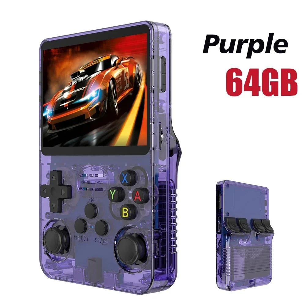 Open Source R 36S Retro Handheld Video Game Console Linux Systeem 3.5 Inch Ips Scherm Draagbare Zakvideo Speler 64Gb 128G Games
