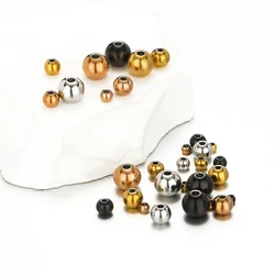 Stainless Steel Beads 3mm 4mm 5mm 6mm 8mm Loose Spacer Beads Ball for DIY Jewelry Making Bracelets Making Necklace Accessories