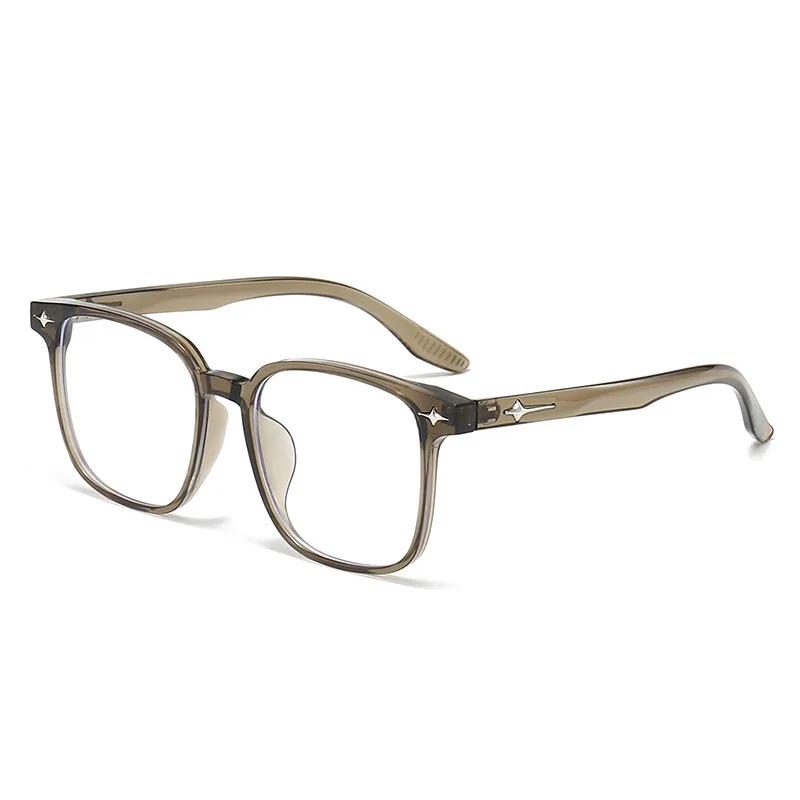 New large frame versatile glasses frame fashionable anti-blue light no-prescription glasses casual trendy photochromic literary