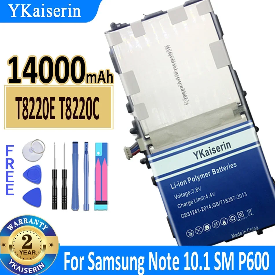 

14000mAh Ykaiserin Battery T8220E T8220C For Samsung GALAXY Note 10.1 SM P600 P601 P605 P607 T520 T525 P602 Batterij Bateria