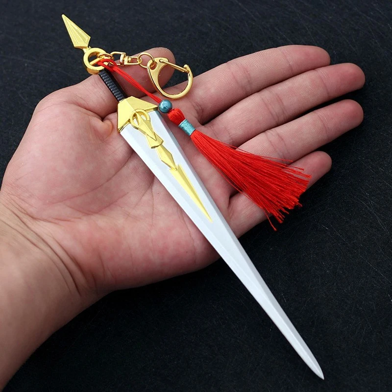 22 centimetri Anime Douro Continentale Sette Spada Periferiche Materiale Metallico Arma Modello Katana Giocattolo Spada samurai spada Cosplay Prop Regalo