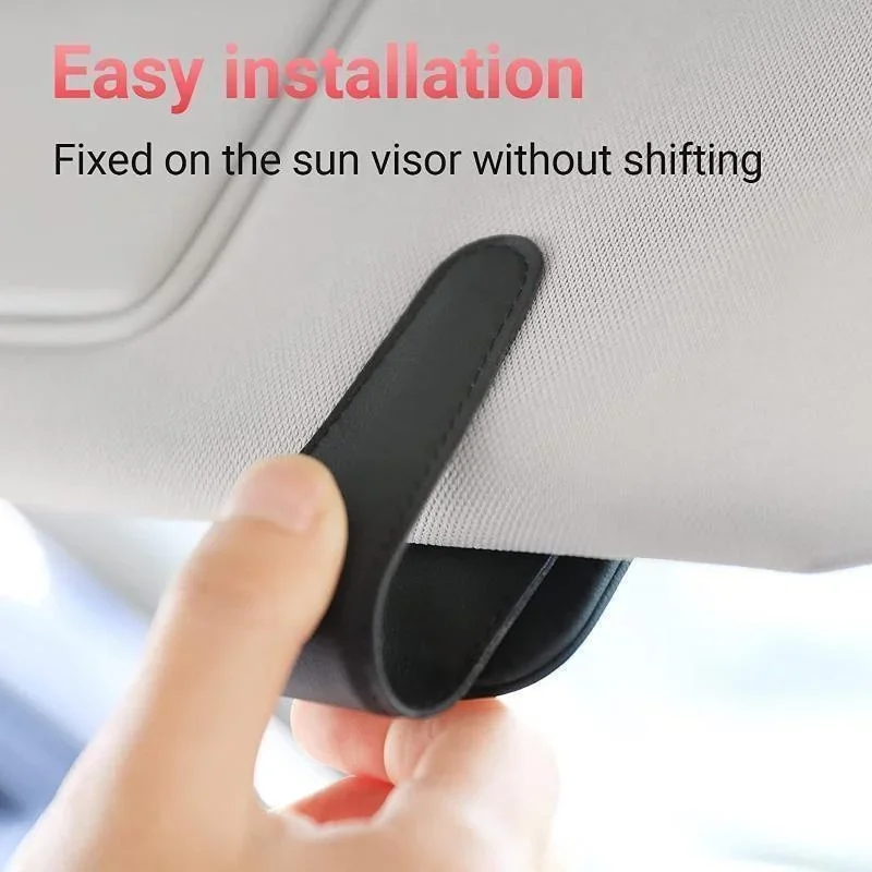 Universal Car Glasses Case Sunglasses Clip Card Ticket Holder Stand Fastener Pen Eyeglasses Case Car Accessories