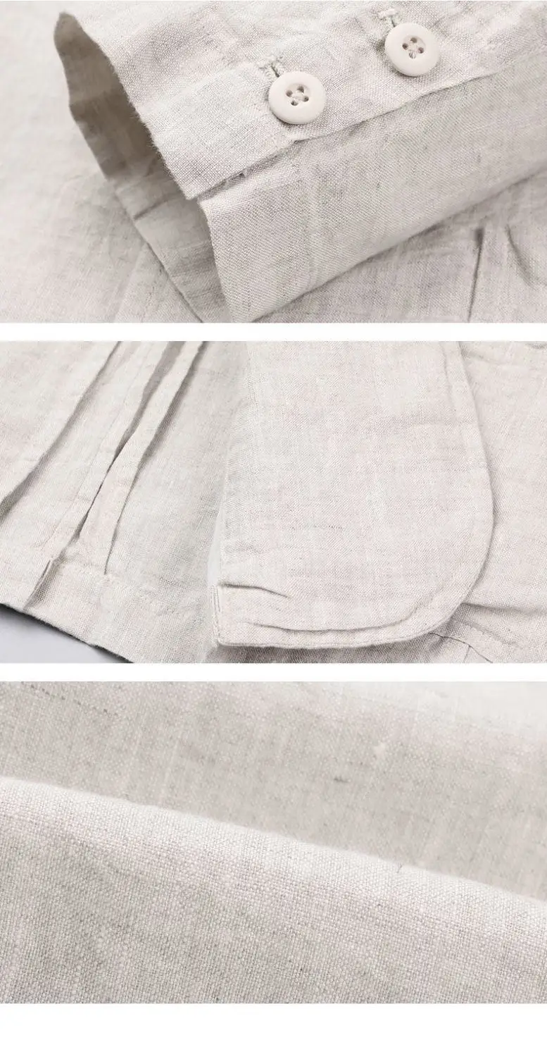 Leinen-Sonnenschutzjacke Blazer Modischer Herren-Outdoor-Reise-Hochzeits-Blazer Vielseitig Lässig Leicht Kühl Atmungsaktiv – Detail 19