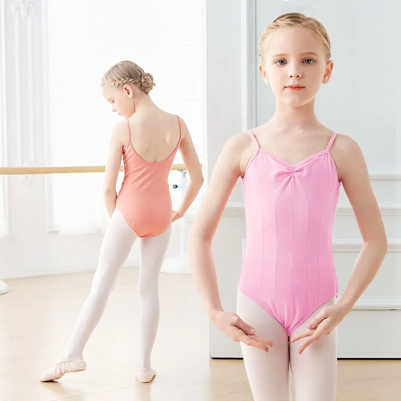 Girls Ballet Leotards for Kids Camisole Dance Leotard Toddler Sleeveless Gymnastics Leotard Girls Cotton U Back Ballet Bodysuit