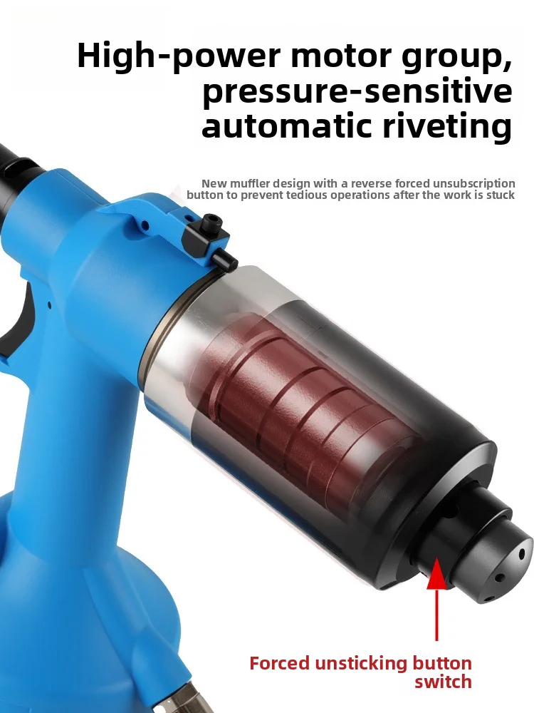 RL-5312K Automatic Pneumatic Rivet Nut Gun – M3-M12 Heavy Duty Riveter with 19.1KN Pull Force & Auto Loading for Industrial Use - view 5