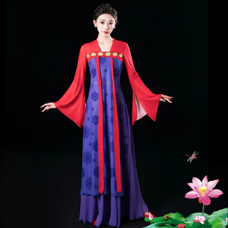 

Новые классические танцевальные костюмы Хань и Тан, марлевые танцевальные костюмы с рифмой тела