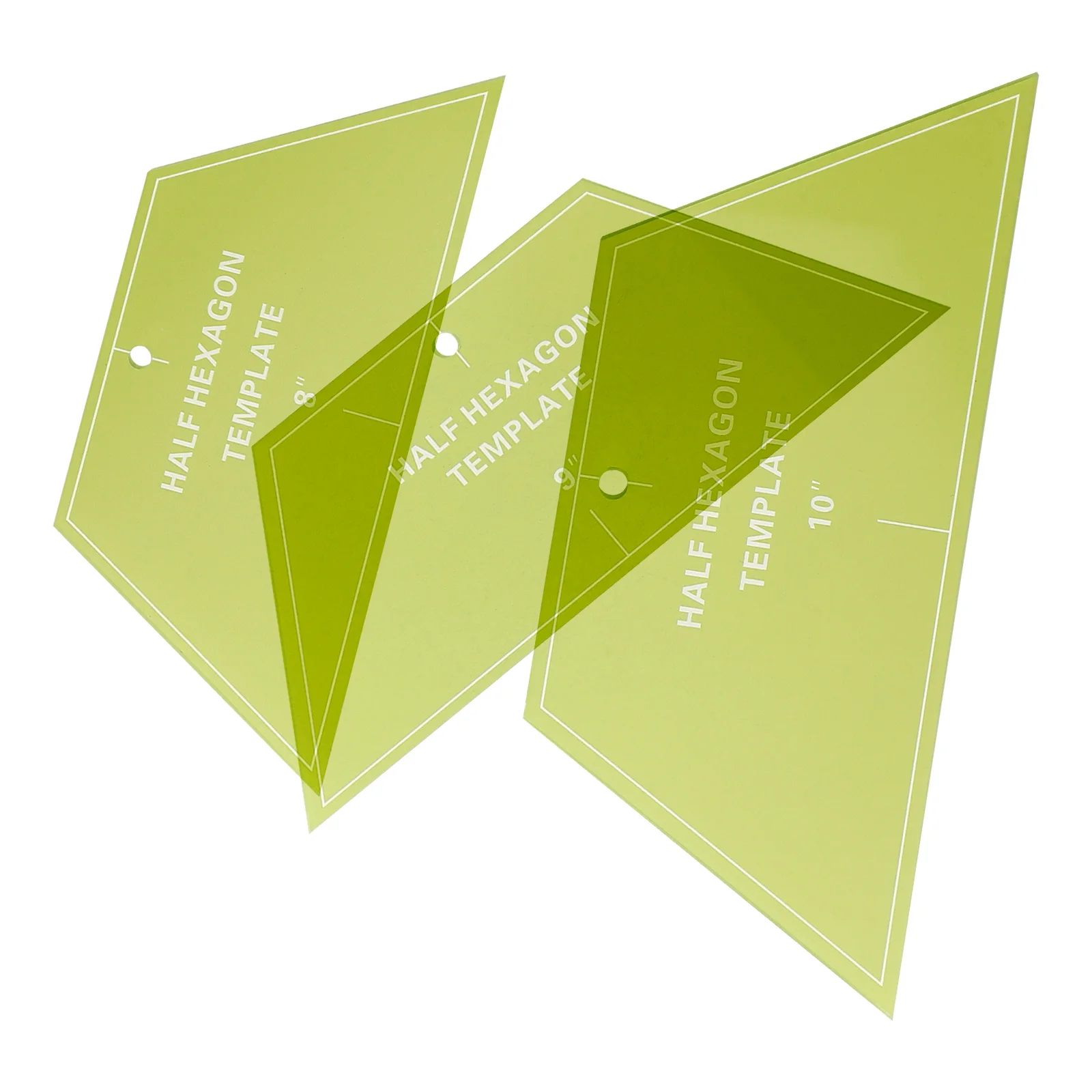 

3pcs Quilting Template Ruler Hexagonal Acrylic Sewing Ruler for Patchwork Fabric Cutting Durable Craft Tailor Tool Home DIY