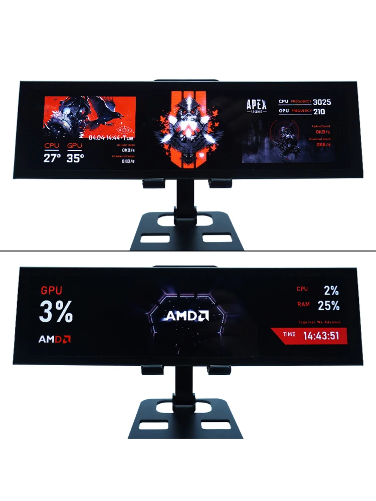 8,8-calowy ekran dodatkowy IPS, Typ-C, CPU, GPU, RAM, monitorowanie komputera, USB, inteligentny ekran Turing, obudowa, wykorzystanie oprogramowania TURZX — zdjęcie produktu 7