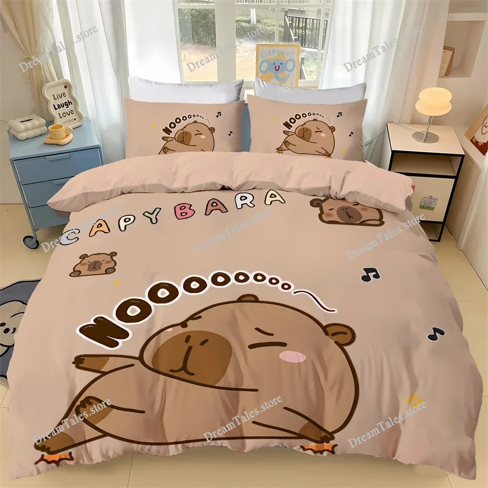 3D Print Duvet Cover Kapybara,Hydrochaeris Pattern Quilt Covers for Children Single Twin Queen King Bedding Set Home Textile