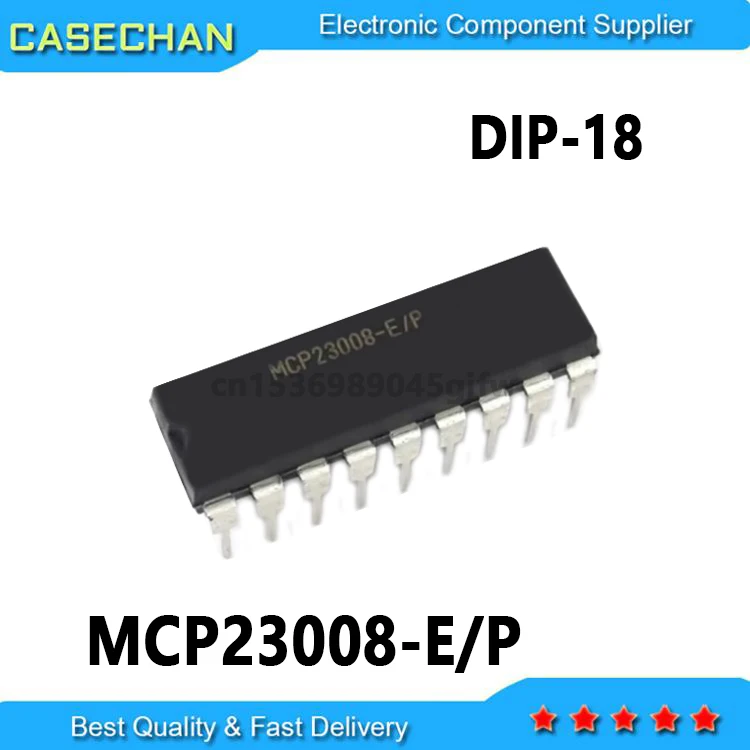 5PCS New and Original MCP23008 23008 MCP23008-E/P  DIP-18