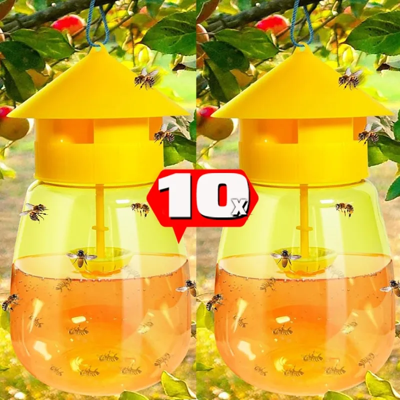 

1-10pcs Hornet Trap Hanging Hornets Bee Fly Catcher Wasp Repellent Reusable Pest Control for Farm Garden Plant Protect Supplies