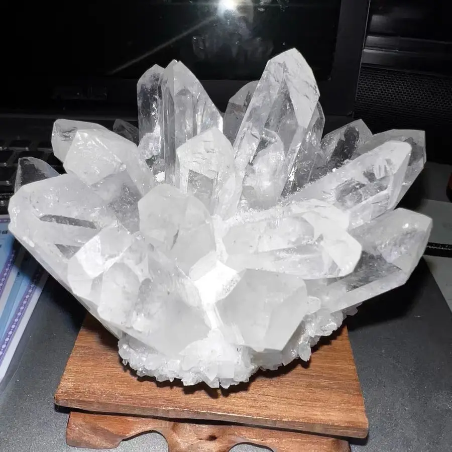 

850-950g Natural white Rare quartz crystal cluster mineral samples heal home office decoration Furniture for home