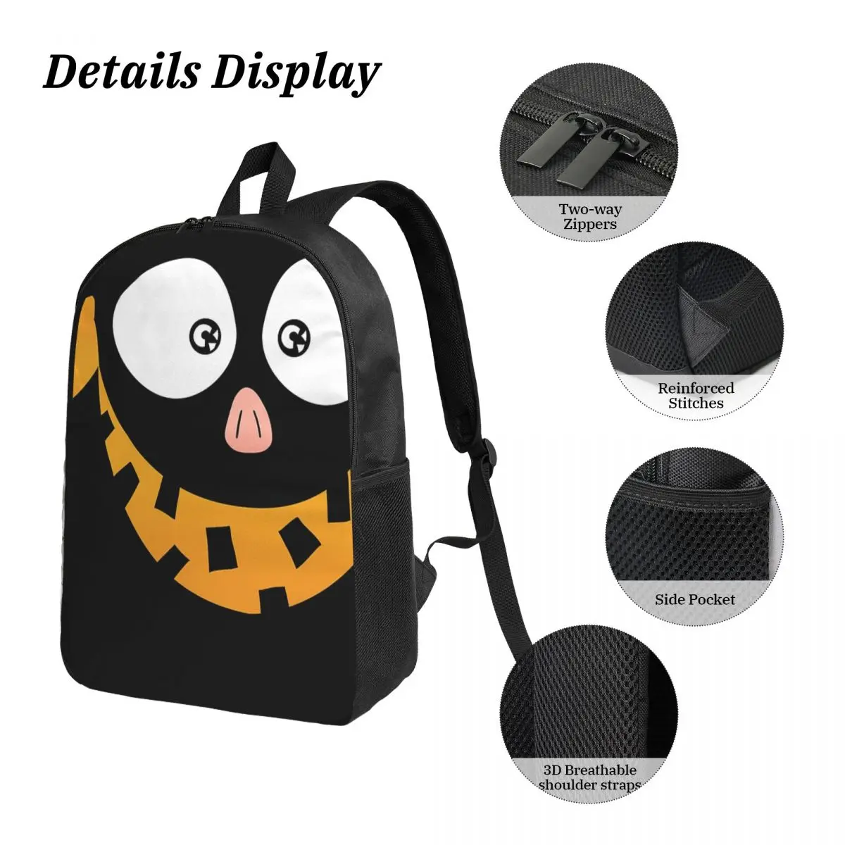 P Chan Ranma Zaino Studente Ragazzi Ragazze BookBag Borsa da scuola Borse a tracolla per computer Borsa da pranzo isolata 3ps Astuccio