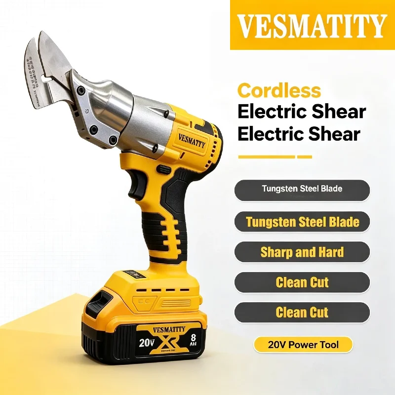 VESMATITY 400W Brushless Electric Scissors Cordless Multi Purpose Tin Scissors Adjustable High Speed for 20V Turbo Pro Max Unit