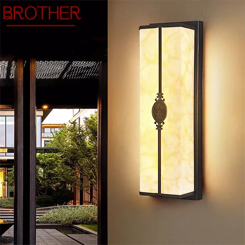 BROTHER Contemporary LED Outdoor Wall Lamps Electric Simplicity Waterproof Balcony Hallway Courtyard Villa Gate Hotel