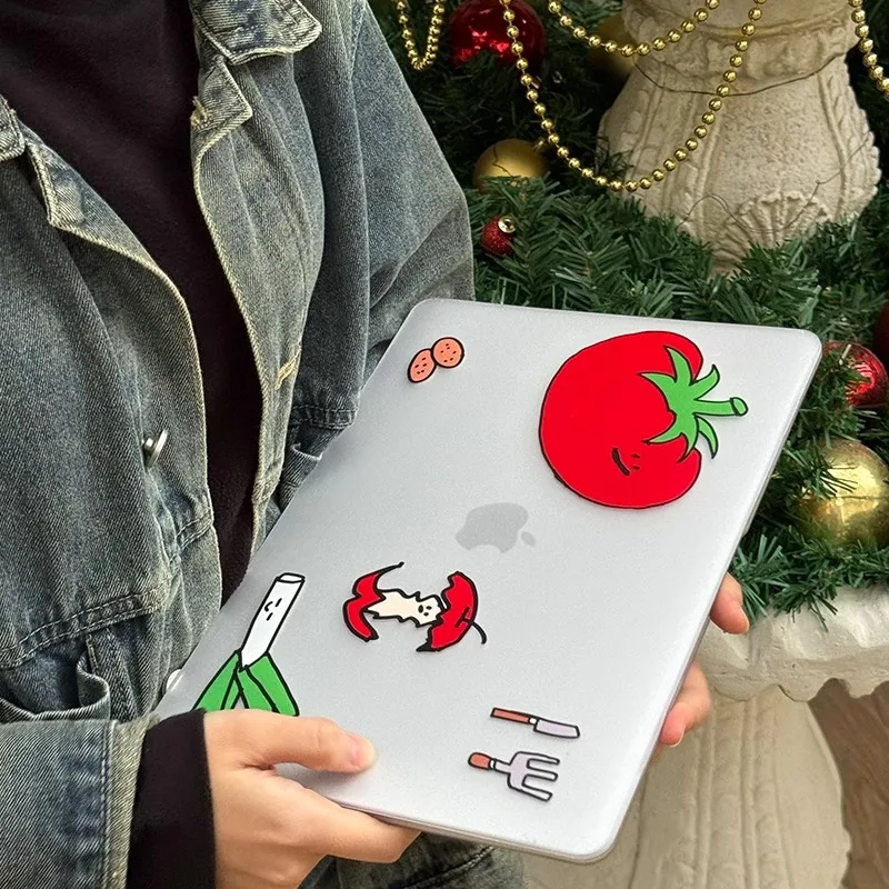 Cute Illustration Laptop Case For Macbook Air13.3 A1932 13.6 A3113 15.3 A3114 Pro13.3 A2289 Pro14 A2779 Transparent Hard shell