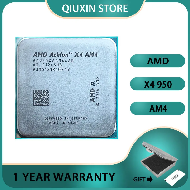 65 Вт AD950XAGM44AB разъем AM4 AMD Athlon X4 950 Новый 3,5 ГГц четырехъядерный Quad-Thread L2 = 2M