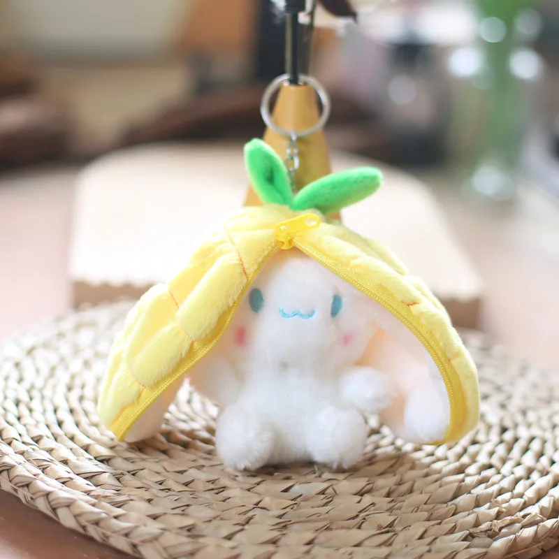 Fluffy Rabbit Fur Pompon Bunny Keychain For Bag Car Key Chain Jewelry Gifts Trinket Women Rabbit Key Tags Hidden Rabbit Pendant