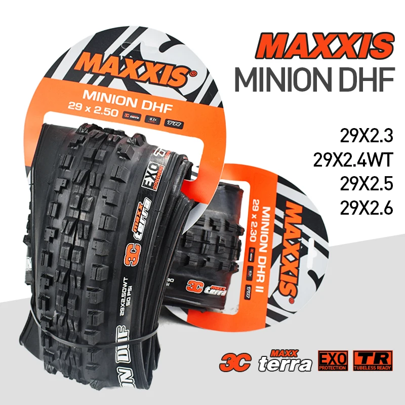 Шины MAXXIS 29 бескамерные, 29*2,3/2,4, 29*2,5, 29*2,6 DH, Складные шины для горного велосипеда TLR Down Hill MINION DHF DHR