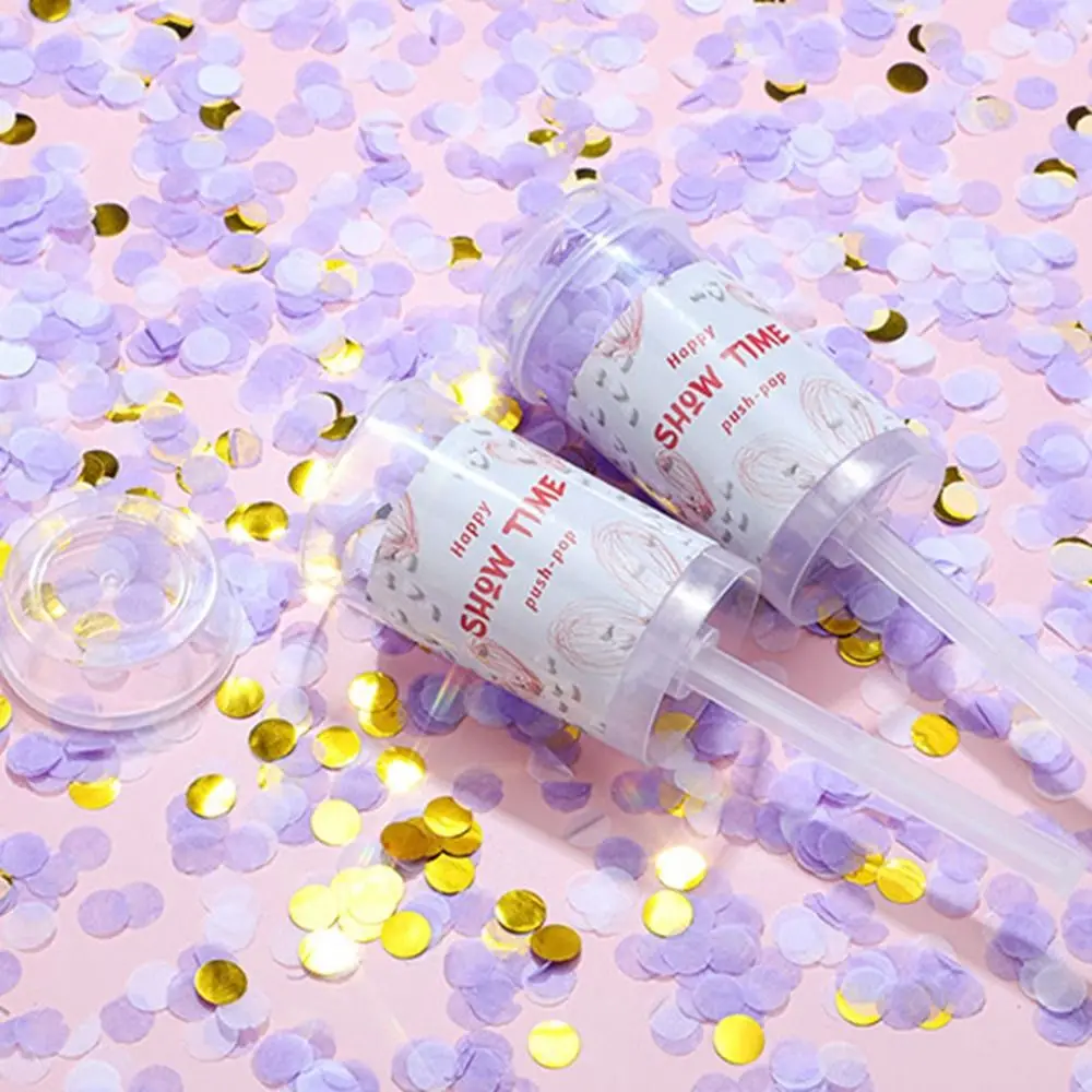 Cylinder Colorful Bridal Shower Birthday Confetti Popper  Tube Party Decortion Supplies For Wedding