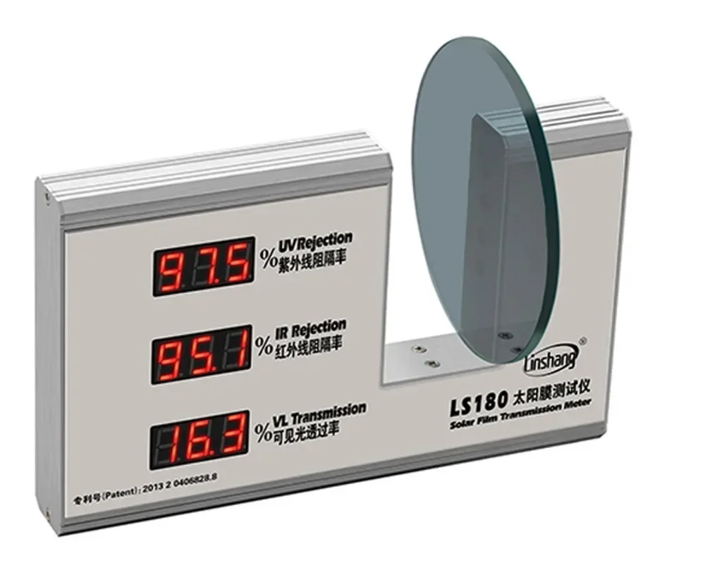 Window Film Transmission Meter Window Tint Meter for Film Glass with Visible Light Transmittance IR UV Blocking LS180