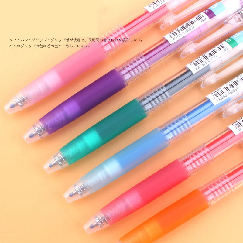 Imagem -05 - Fruit Juice Gel Pen Grupo Papelaria Preto Assinatura Pen Aprendizagem Office Helper 0.38 mm 0.5 mm 0.7 mm Pcs 12 Pcs