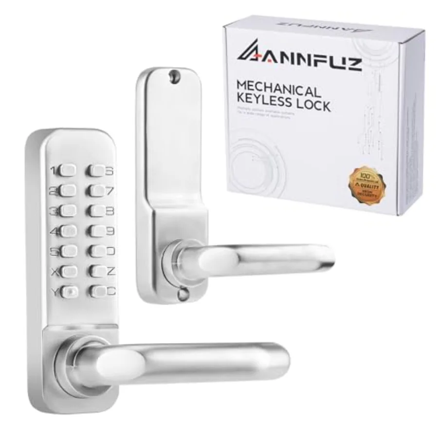 

Single Sided Mechanical Keypad Entry Lever LockKeyless Push Button Code Combination Door Handle Lock for Front Gate Warehouses