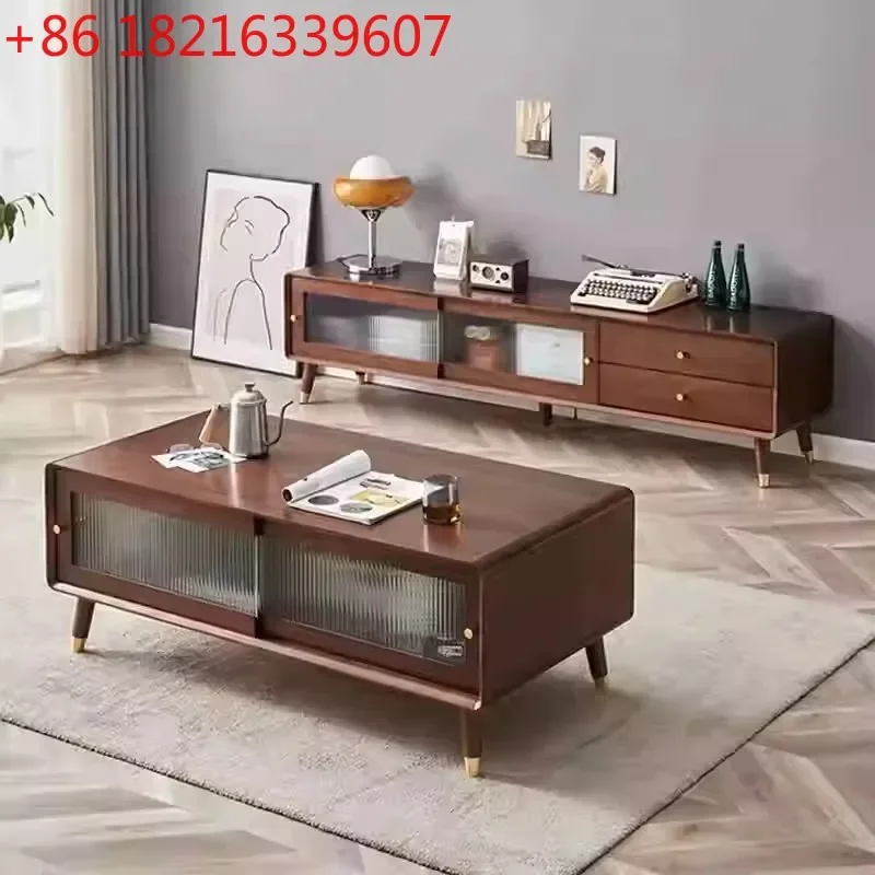 TAO Nordic Vintage Tv Stand With Drawers Elegant Mid Century Unique Tv Stand Living Room Glass Suporte Para Tv Room Furniture