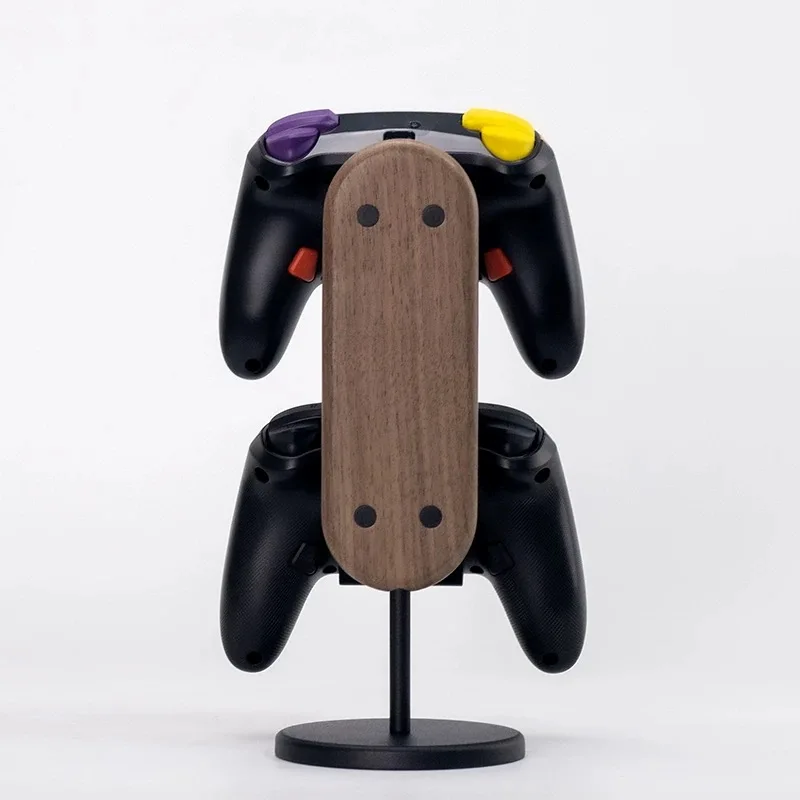 북미산 월넛 게임 컨트롤러 스탠드, 창의적인 걸이, 수납 다기능 액세서리 베이스
