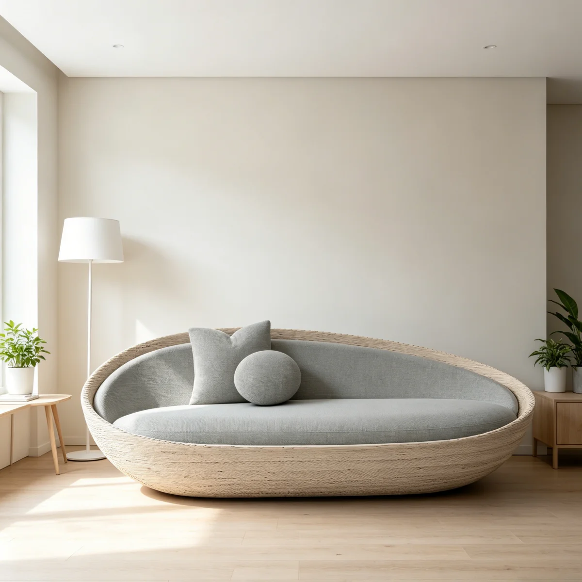 ！@Wooden Lounge Sofa with Soft Cushion Ideal for Living Room Resort Relaxation Hotel Guesthouse