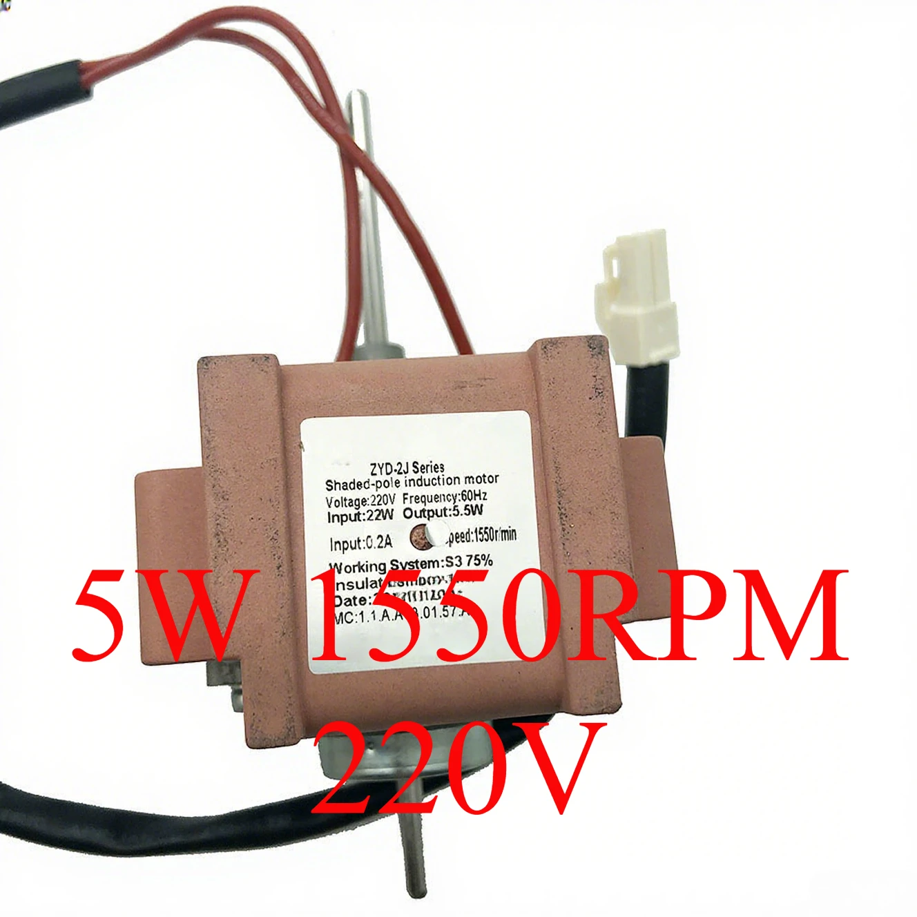 Original ZYD-2J Series Refrigeration Fan Input 22W Output 5W 1550RPM 220V Freezer Fan Shaded-Pole Induction Motor