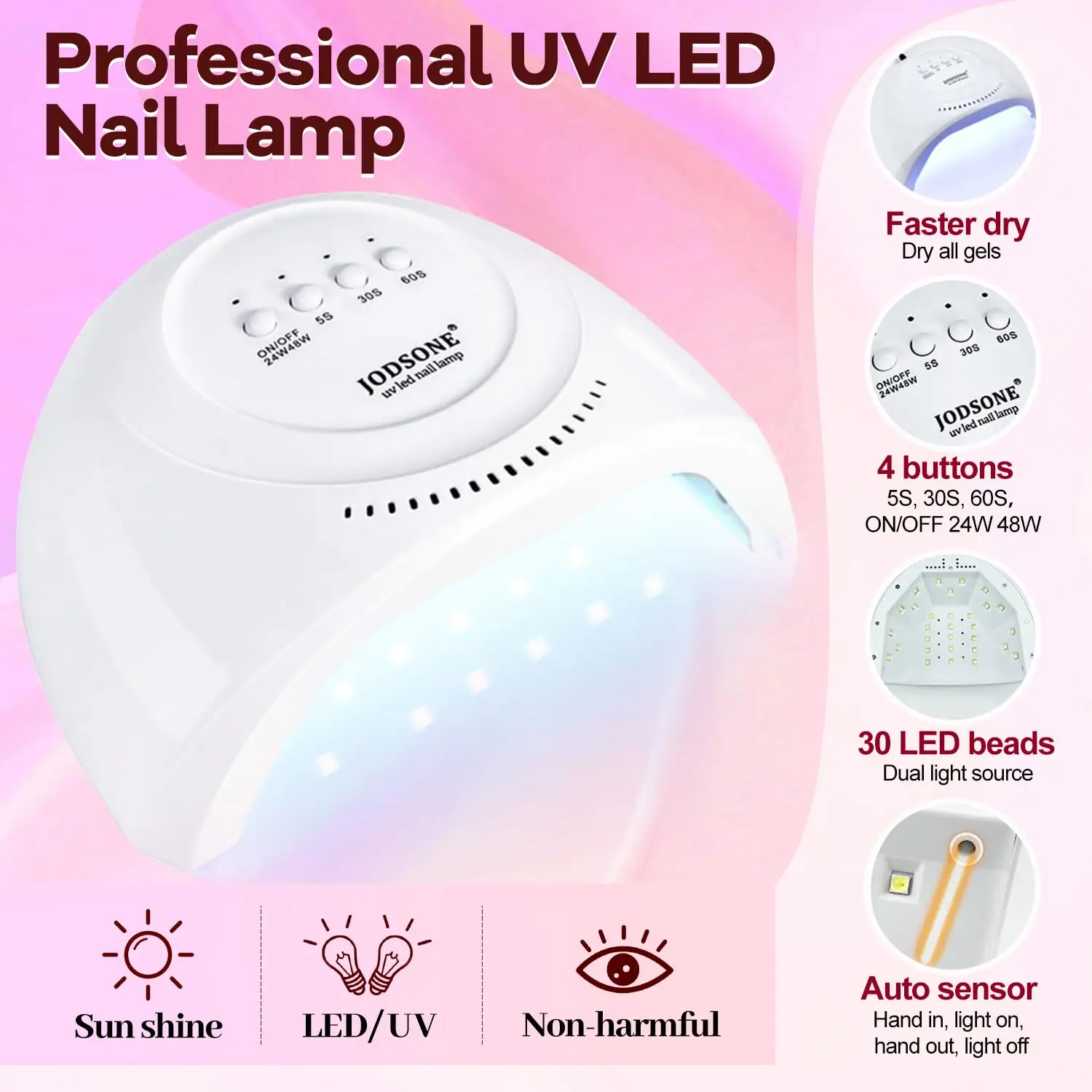 100 PCS Gel Nail Polish Starter Kit with UV Light, 95 Colors Including Macarons and Dark Shades, Long-Lasting Shine