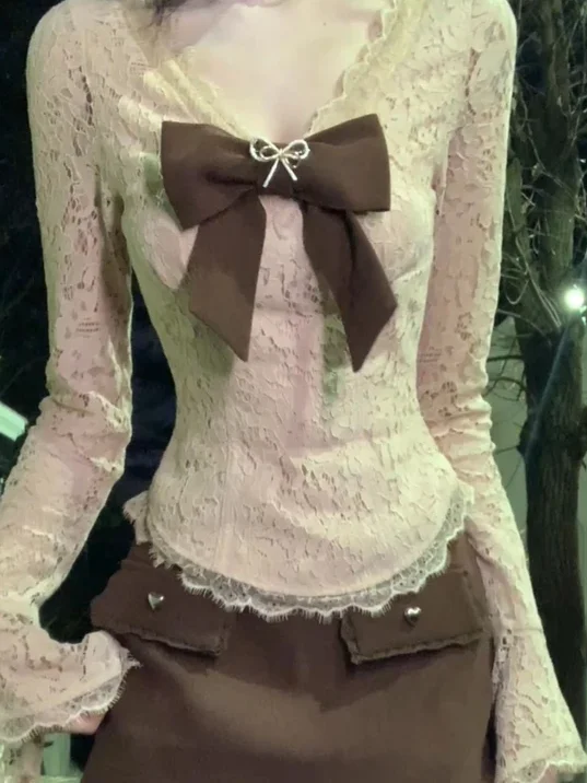 

Комплект Pure Desire Sweet Spicy Girl Dr, женский комплект с v-образным вырезом и кружевом, осенне-зимняя одинаковая юбка, один комплект