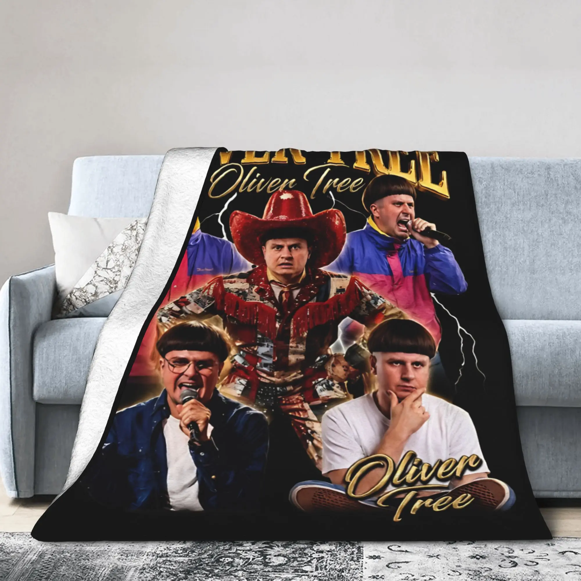 Oliver Tree Rest In Peace 1993 to 2026 Blanket Flannel Summer Air Conditioning Multi-function Throw Blanket for Home Car Throws