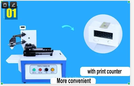 

Electric Ink Cup Pad Printer Date Logo Printing Machine with Counter + Free Cliche Plate