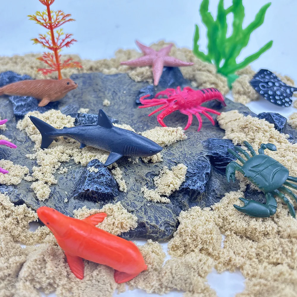 ชุดของเล่นสัตว์ทะเล 12 ชิ้น ประกอบด้วยปู ปลาหมึก ปลาดาว โมเดลตัวละคร ของเล่นเสริมพัฒนาการสำหรับเด็ก ของขวัญวันเกิด ช่วยเสริมการเรียนรู้