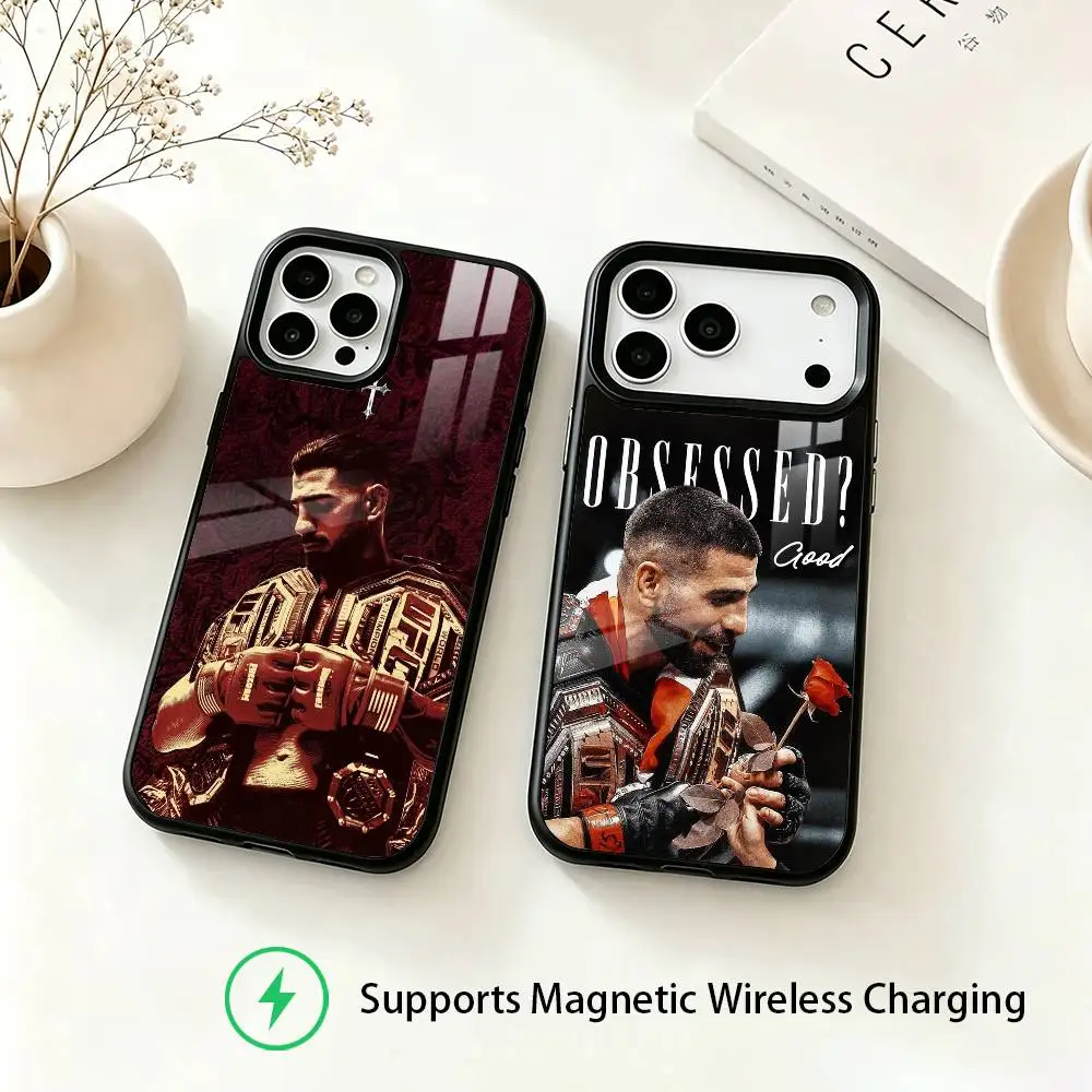 b-Boxing I-Ilia Fighting Topuria Phone Case For iPhone18,17,16,15,14,13,12,11 Plus,Pro Allows magnetic wireless charging