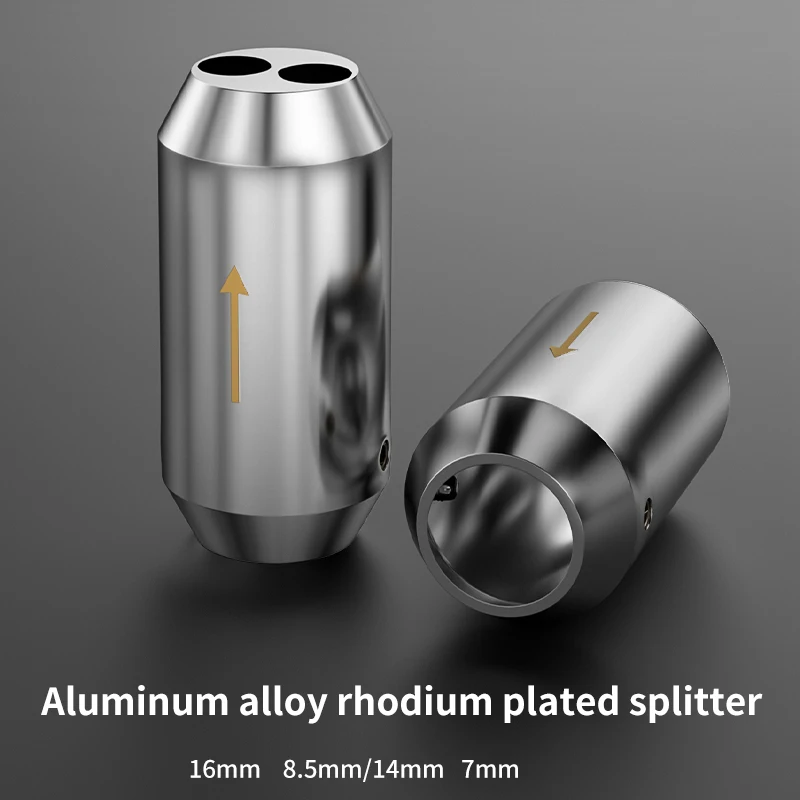 HIFI Distribution Ring Aluminum Alloy Rhodium Plated Splitter Speaker Cable Splitter Y-Shaped Splitter
