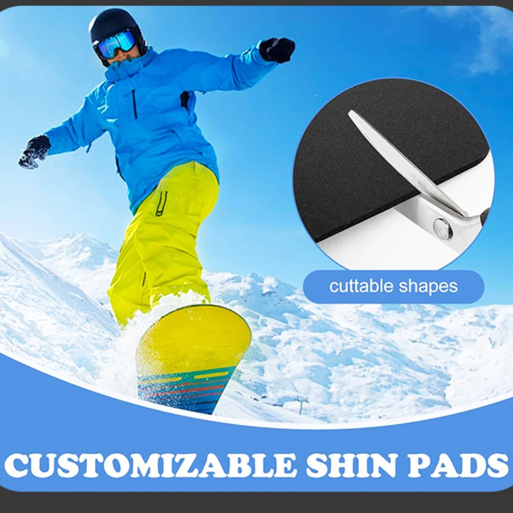 4pcs Foam Shin Pads for Snowboard Boots and Ski Boots to Improve Boot Shell Contact and Maintain Natural Range