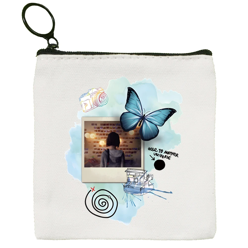 Life Is Strange Coin Purse Vintage Mini Wallet Change Pouch Household Portable Keys Card Storage Card Bag Zipper