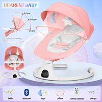 DEAREST Newborn Rocking Chair Bluetooth Music Baby Swing Smart Electric Rocking Chair With Mosquito Net Baby Recliner