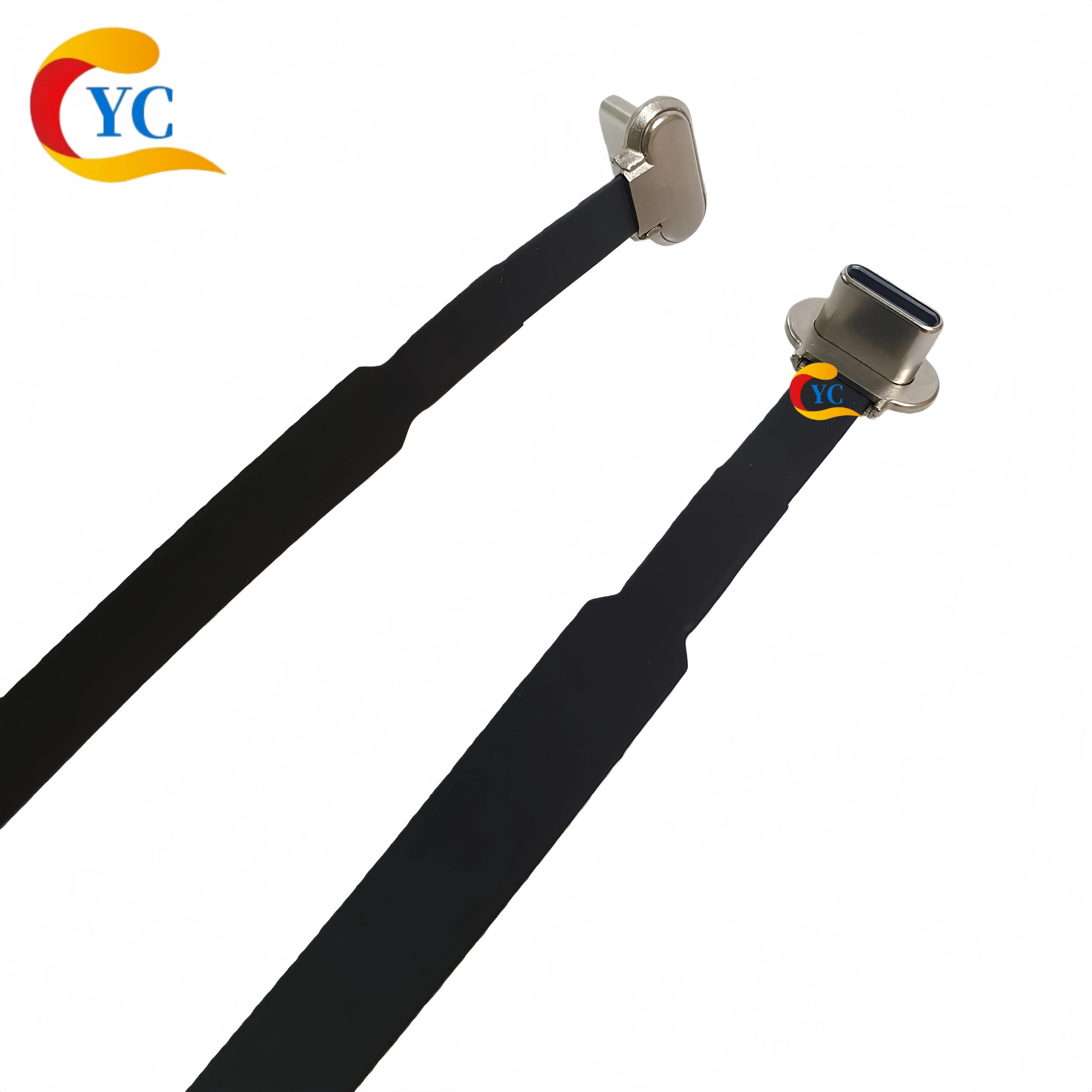 Fpc Flexible Cable Type-C Extended Stretch Male Charging Cable 4P Back Clip Adapter Plug 56K Resistor Pd Fast Charging Data Cable Power Connector Extension Cable