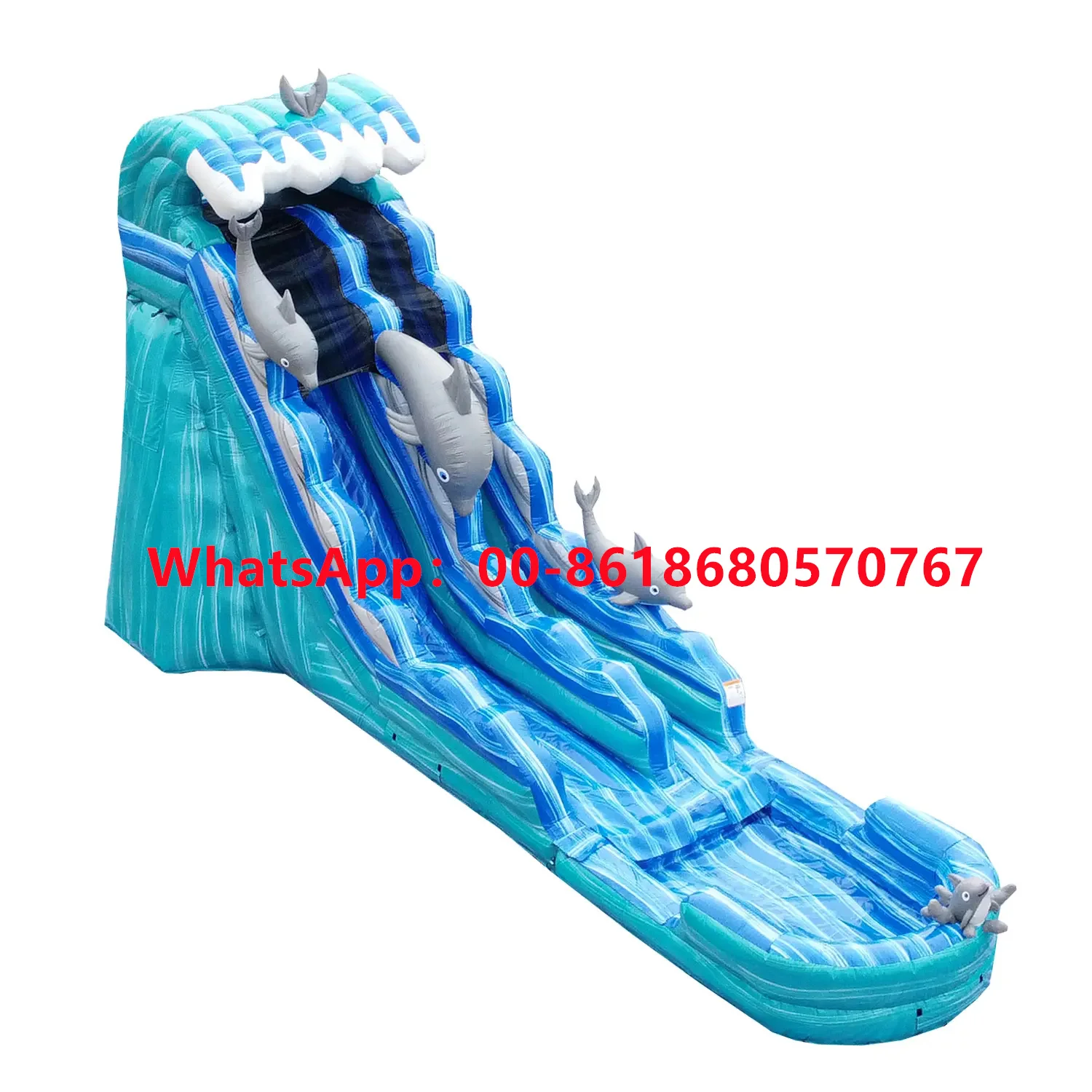 

Summer hot-selling commercial large outdoor dolphin inflatable pool water slide YLY-024