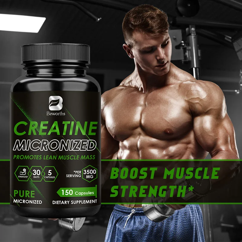 BEWORTHS Creatine Monohydrate Capsules for Men & Women Muscle Mass&Strength & Performance improve Energy Recovery After Exercise