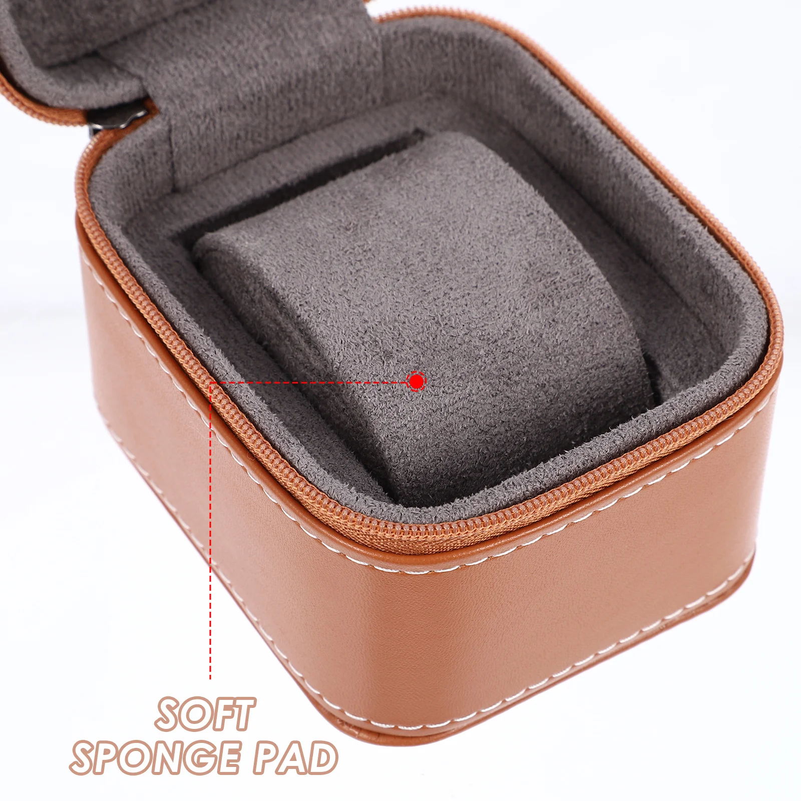 

Classic Watch Storage Container Organizer Box with Lacquered Tray Anti Drop Display Case Travel Friendly Holder