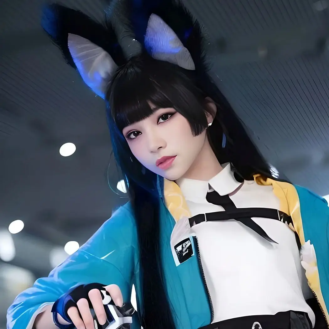 

Игра Zenless Zone Zero Hoshimi Miyabi Косплей Парик Черные длинные волосы Парик для Хэллоуина