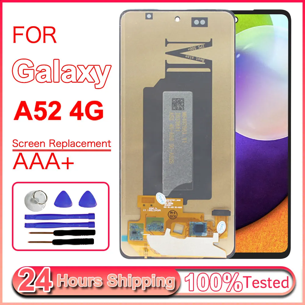 6.5'' Display for Samsung Galaxy A52 4G LCD Display Touch Screen Digitizer Assembly Replacement for Samsung A52 4G A525 Phone